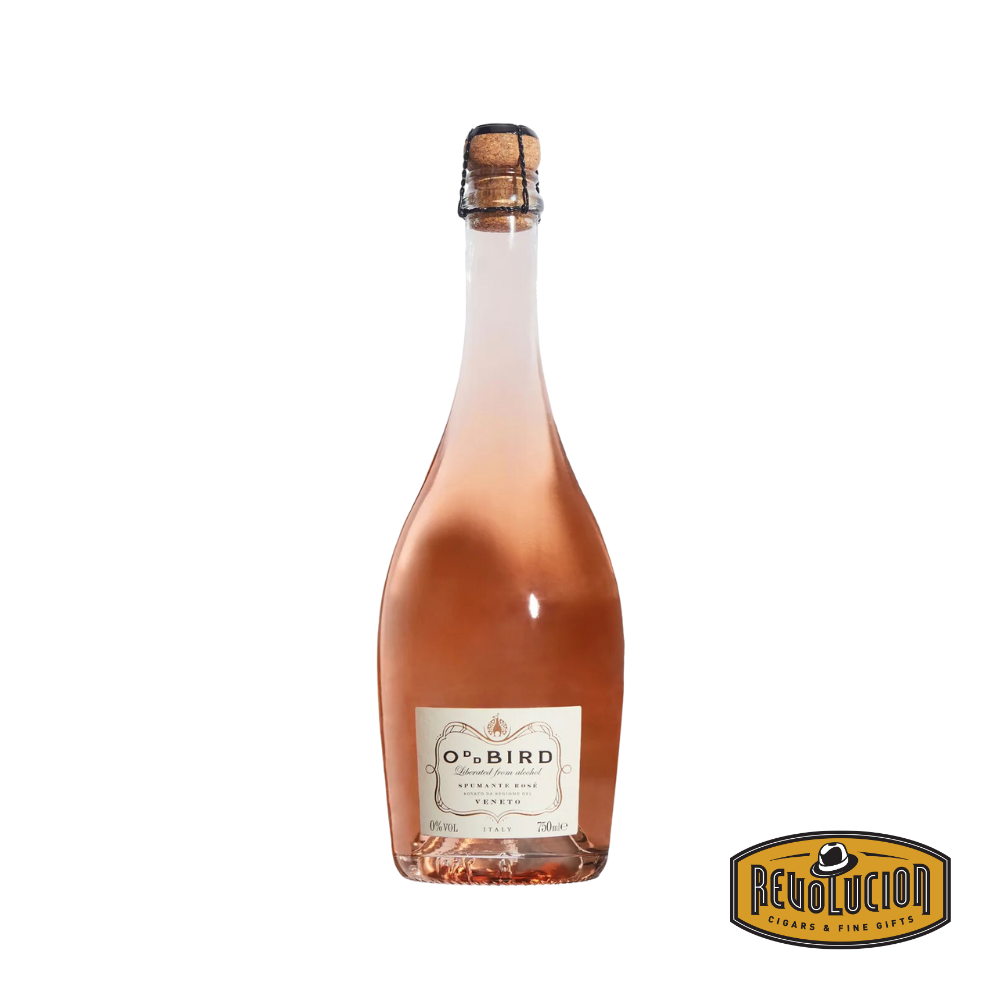 Oddbird Spumante Rose Non-Alcoholic 750 ml bottle, showcasing a sleek, elegant design with a clear view of the bottle label.
