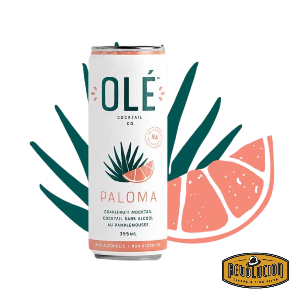 Ole Paloma Grapefruit Mocktail – a bottled non-alcoholic beverage with vivid labeling, offering the crisp, citrusy flavor of grapefruit inspired by the classic Paloma cocktail.