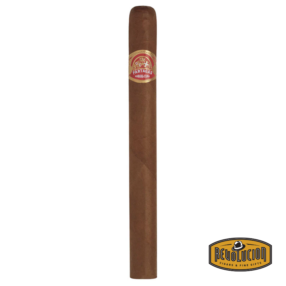 Partagás Lusitanias Cuban Double Corona cigar known for its full-bodied strength and lengthy, bold smoking experience.