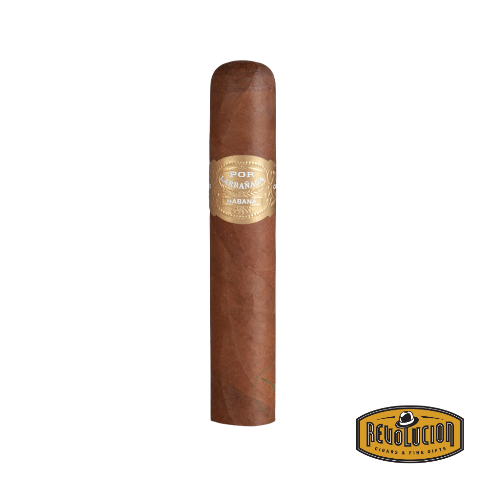 Por Larrañaga Galanes Cuban cigar displaying its smooth medium-brown wrapper, elegant band, and box-pressed format typical of the brand’s craftsmanship.