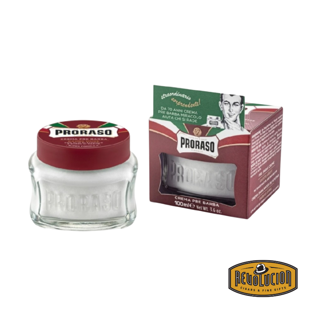 Proraso Pre and After Shave Cream with sandalwood and shea butter, 100 ml jar.