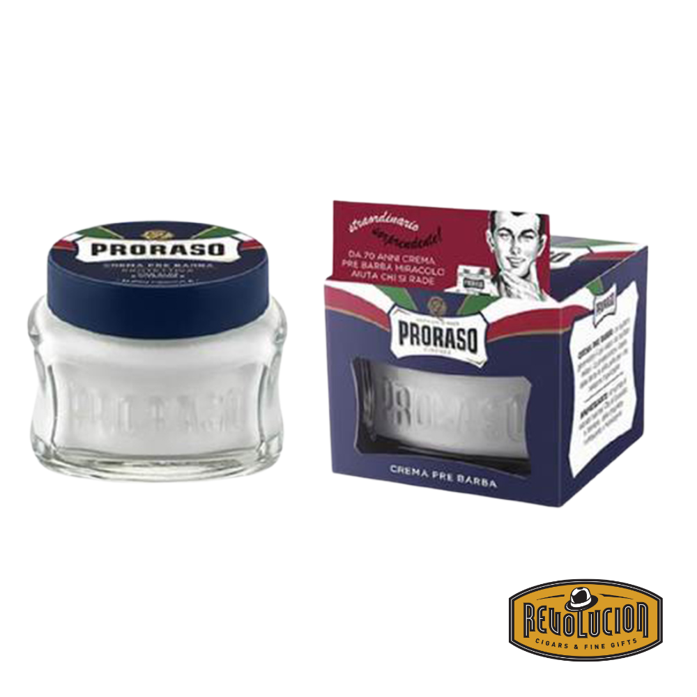Proraso Pre and After Shave Cream with Aloe and Vitamin E in 100 ml jar.