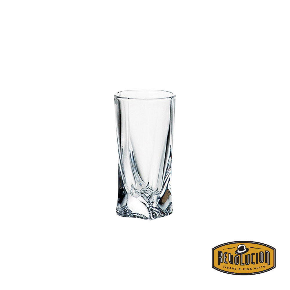 Quadro Shooter 50ml Glass - Set of 6, a stylish collection of six elegantly designed shooter glasses with a distinctive square base and sleek, modern contours.