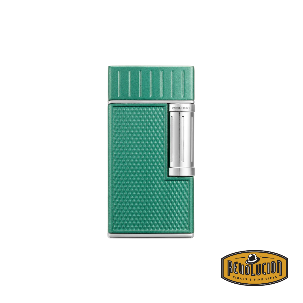 Colibri Julius Double Flame Lighter - Green & Chrome