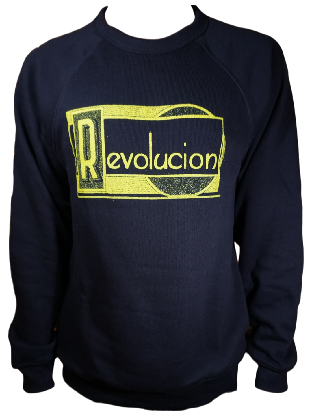 Revolucion - Sweat-shirt noir à col rond avec bande de cigare