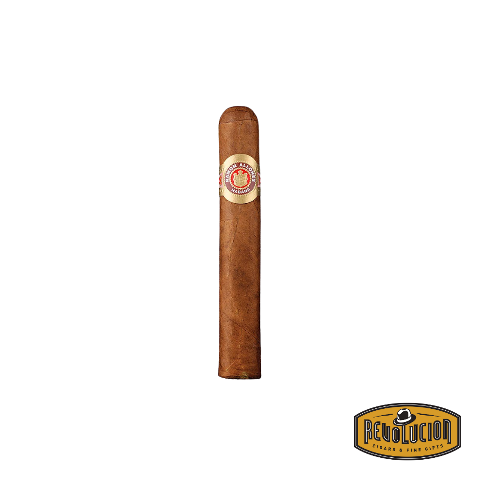 Ramon Allones Small Club Coronas – a medium-strength Cuban cigar in a petite corona format, featuring a dark, oily wrapper and the signature green, gold, and red Ramon Allones band.