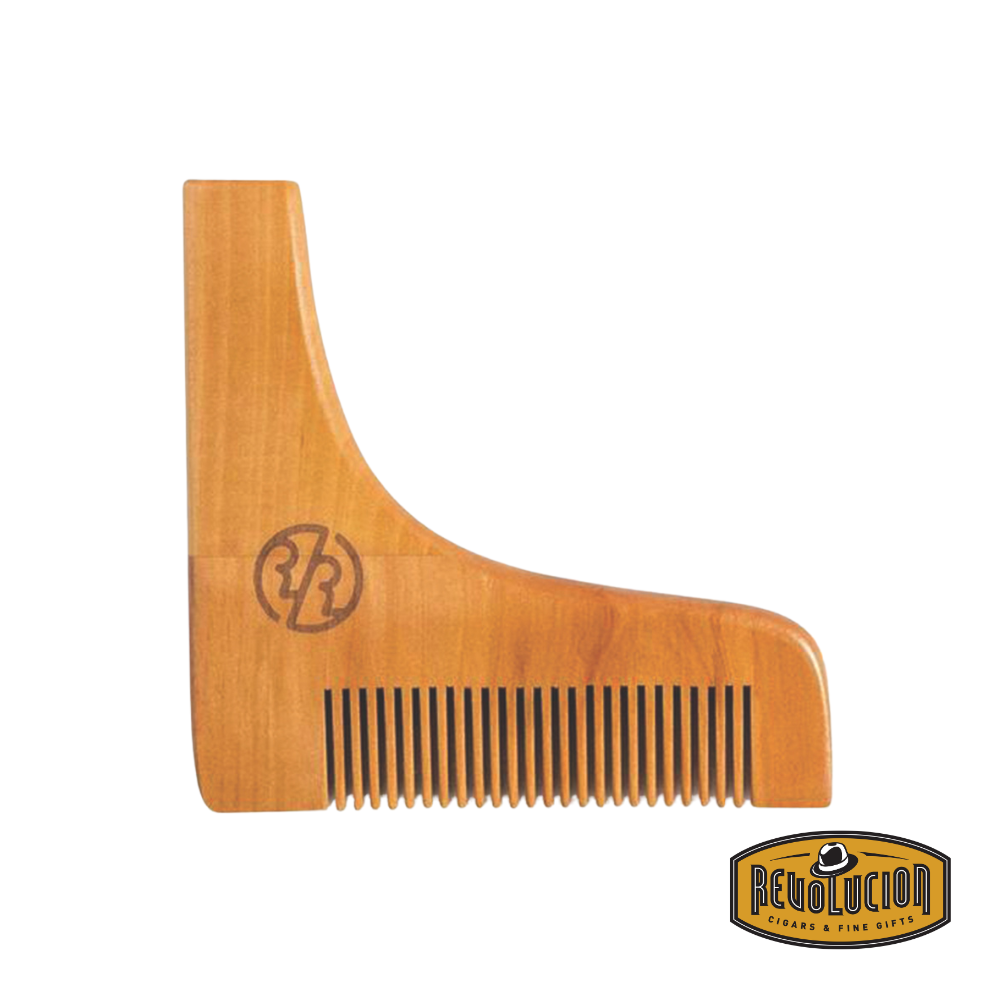 Rockwell Beard Shaper brush with ergonomic handle and firm bristles for easy styling.