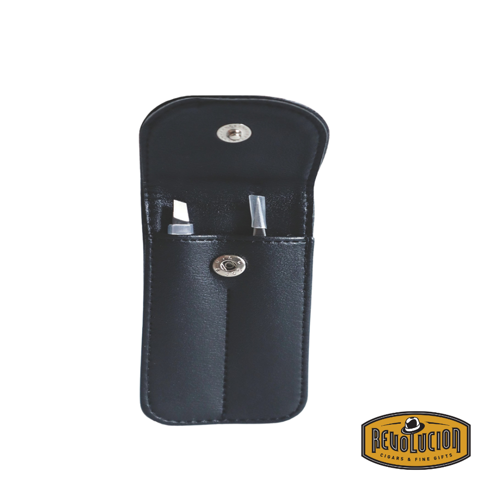 Rockwell Razors Stainless Steel Tweezer Set in leather case, opened to display tools.