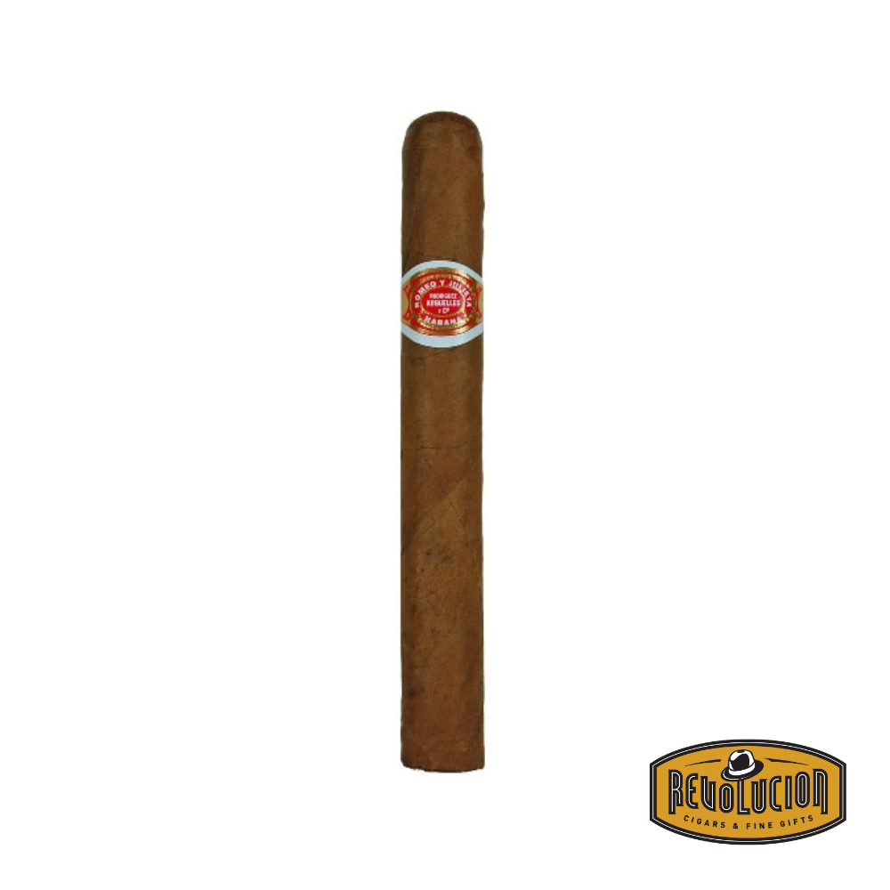 Romeo Y Julieta Mille Fleur Petit Corona Cuban cigars neatly arranged in a classic wooden box, showcasing their medium strength and refined craftsmanship.