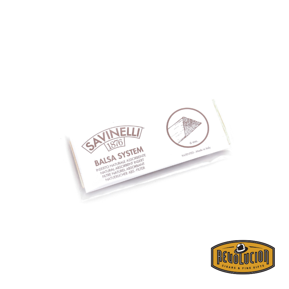 Savinelli Balsa Filters 6mm (20 pcs) in original front packaging.