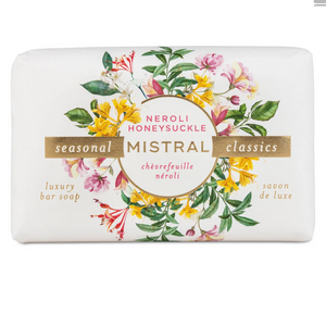 revolucion lifestyle, mens grooming bath and body products. Mistral Neroli Honeysuckle Soap Bar 200g