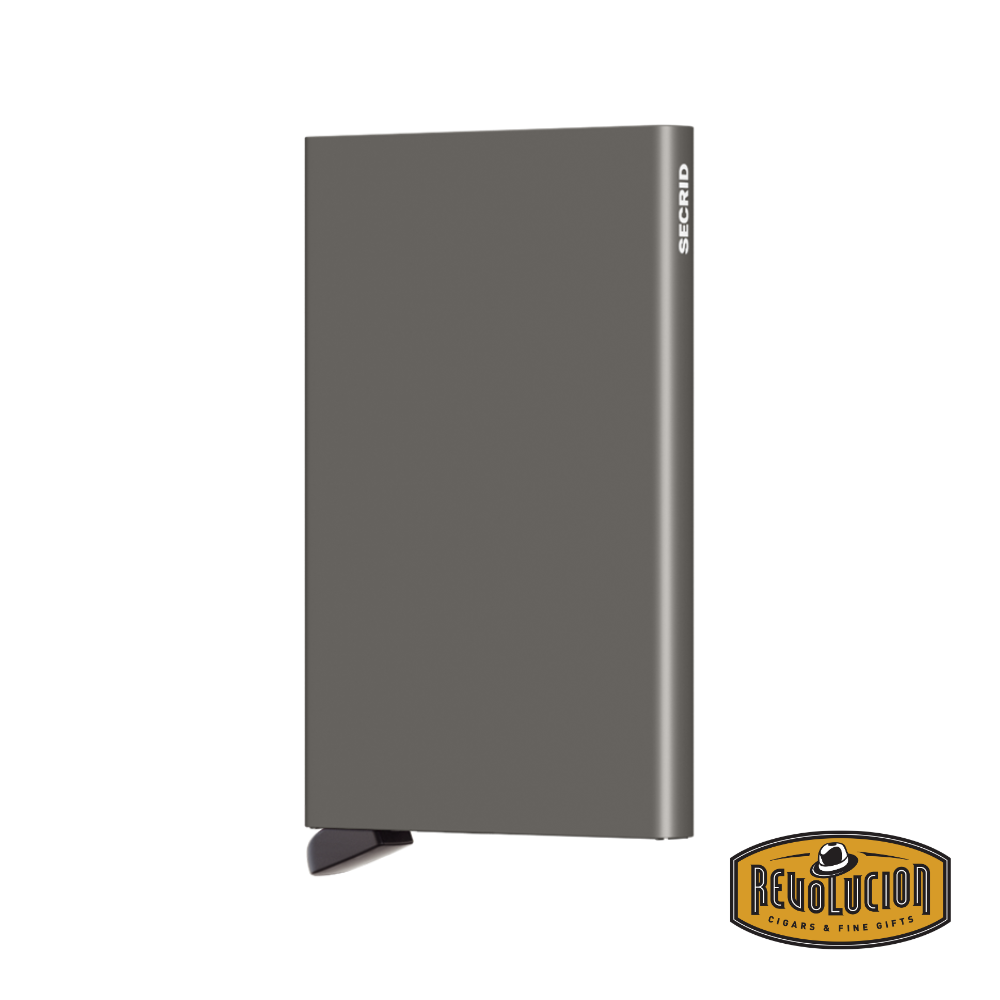 Secrid Aluminium Cardprotector Wallet in sophisticated earth grey, a durable and stylish cardholder with RFID-blocking technology.