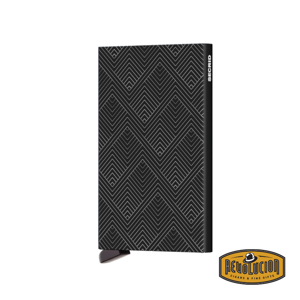 Secrid Aluminium Cardprotector Wallet in textured structure black, an RFID-blocking wallet with a distinctive modern design.