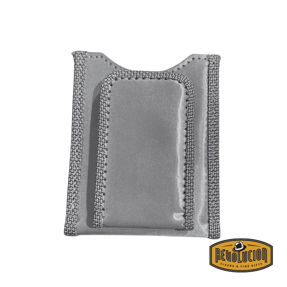 Front view of the Stewart/Stand Wallet Money Clip in silver, featuring a sleek stainless steel finish.