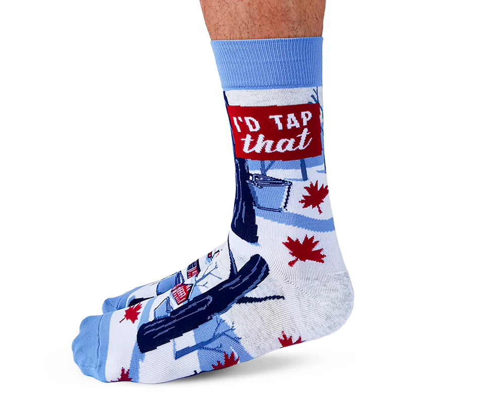 Uptown Calf Length Cotton Trendy Unisex Socks Canadian Maple