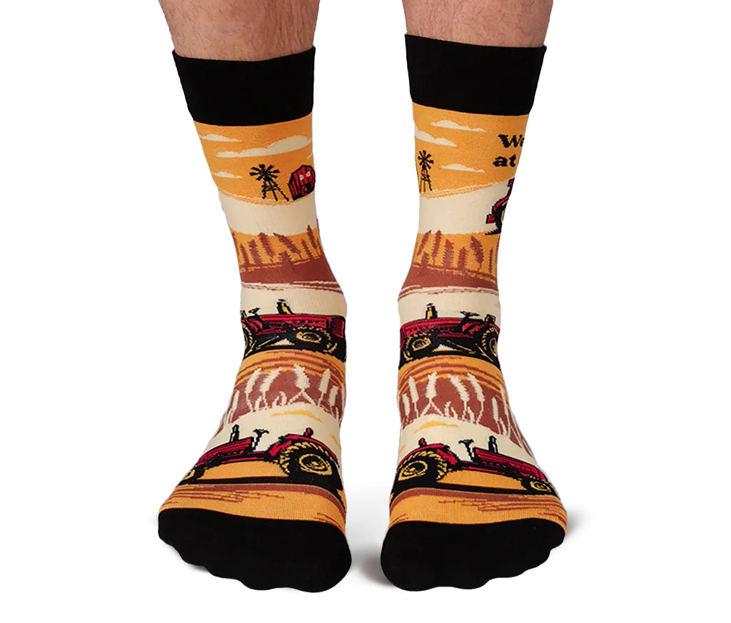 Uptown Calf Length Cotton Unisex Socks - Tractor Tamer