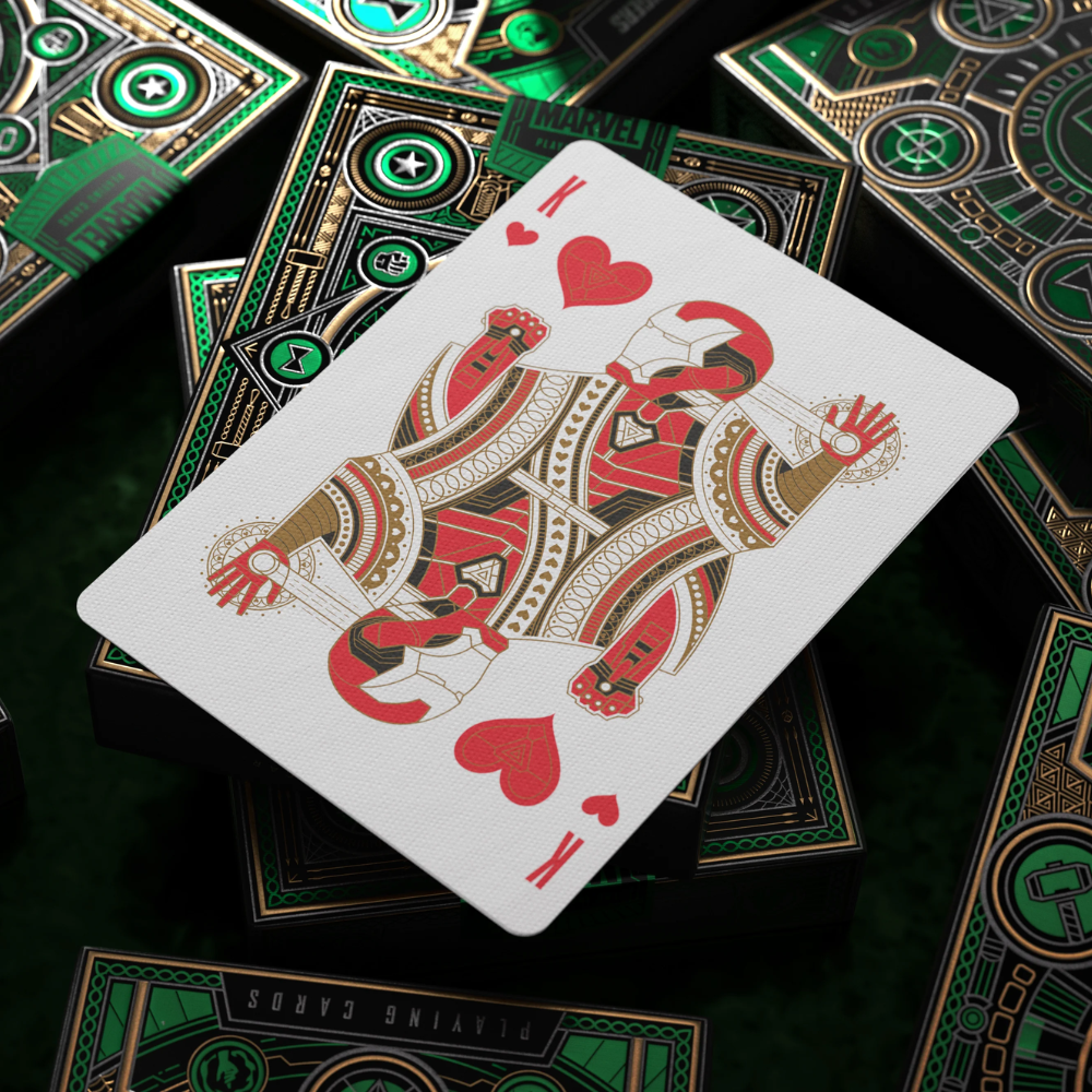 Theory 11 Avengers Playing Cards Green