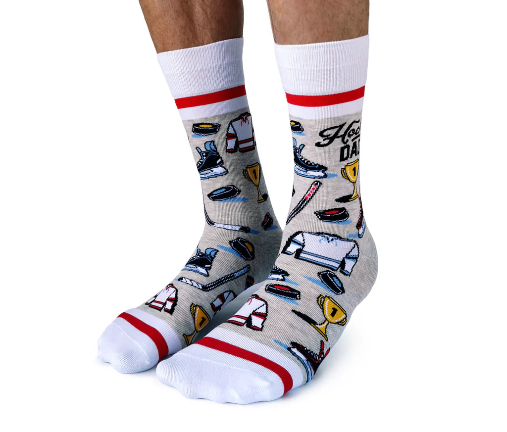 Uptown Calf Length Cotton Trendy Unisex Socks Hockey Dad