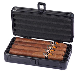 Visol Setke Black Matte Travel 4 Cigar Case