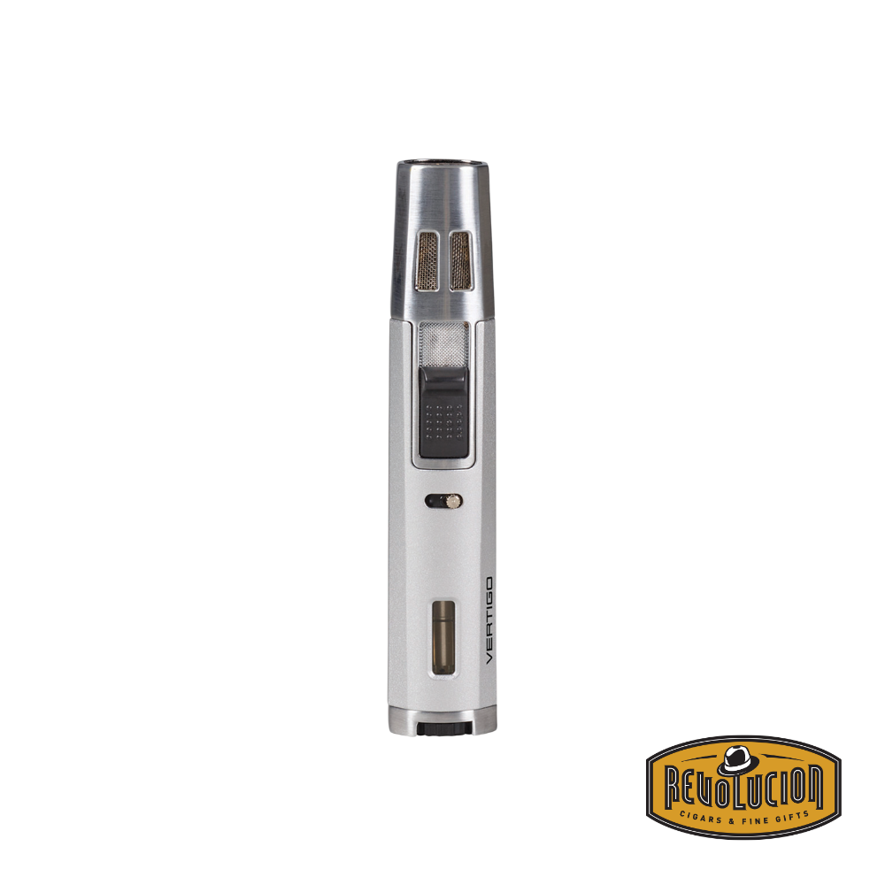 Vertigo Dagger Dual Flame Lighter in gunmetal, offering a sleek and durable finish with powerful dual flames.