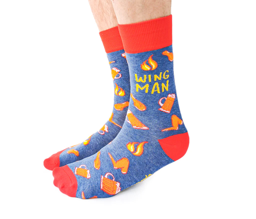 Uptown Calf Length Cotton Unisex Socks - Wing Man