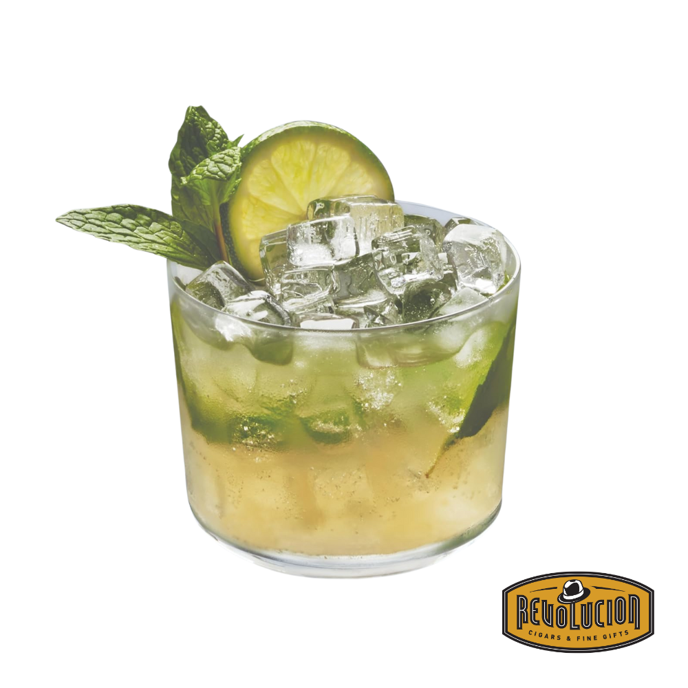 Mojito cocktail served with pebble ice made using the W&P tray, showcasing its practical use in refreshing drinks.