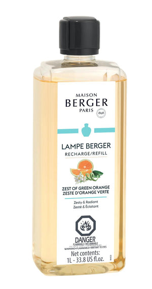 Zest of Green Orange Lampe Berger 1L       Fresh and sparkling like a refreshing cocktail enjoyed under the Tuscan summer sun.   