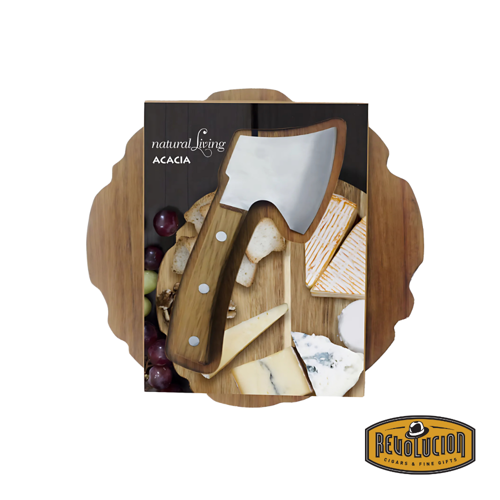 Wood Cheese Board & Chopper - Natural Living