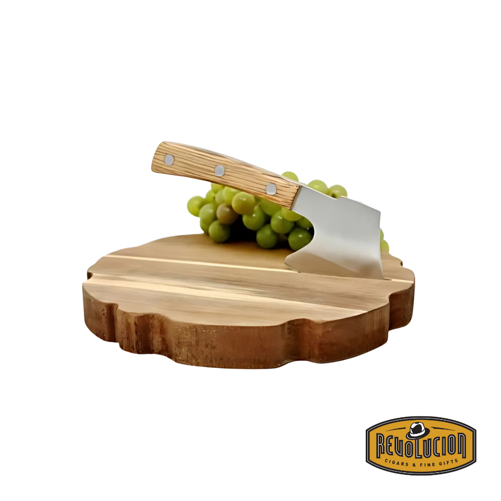 Wood Cheese Board &amp; Chopper - Natural Living