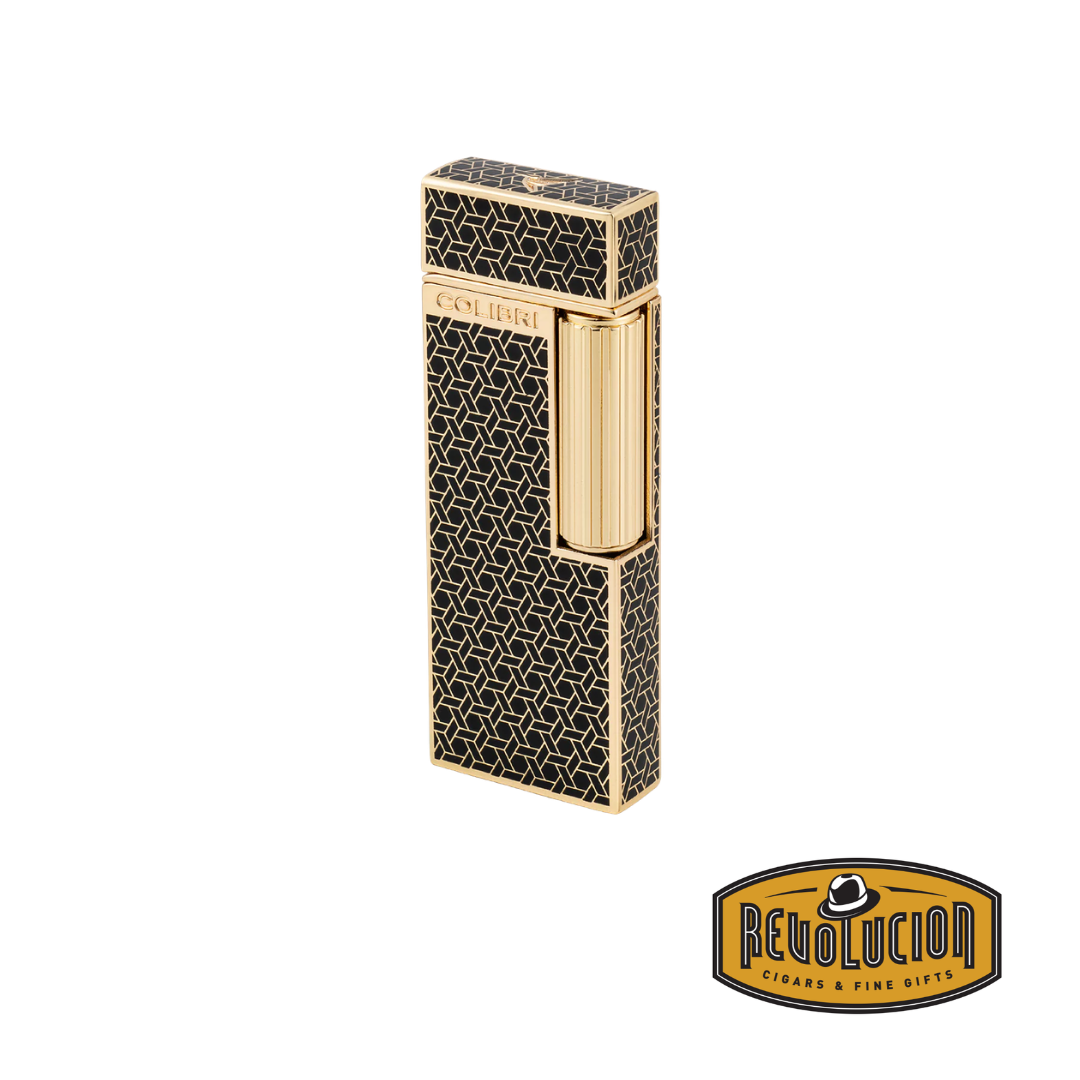 Colibri Gold Patterned Continental Soft Flame Lighter