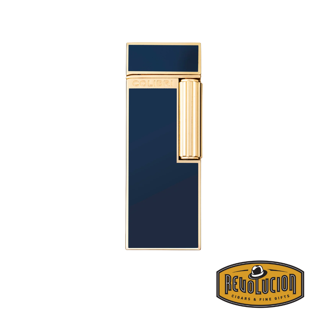 Colibri Navy/Gold Continental Soft Flame Cigar Lighter
