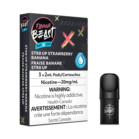 Flavour Beast Pod Pack Disposable - STR8 Up Strawberry Banana