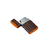 Brizard & Co Venezia Single Flame Lighter - Genuine Caiman Tobacco & Racing Orange