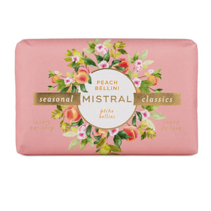 revolucion lifestyle mens grooming, bath and body products. Mistral Peach Bellini Soap Bar 200g