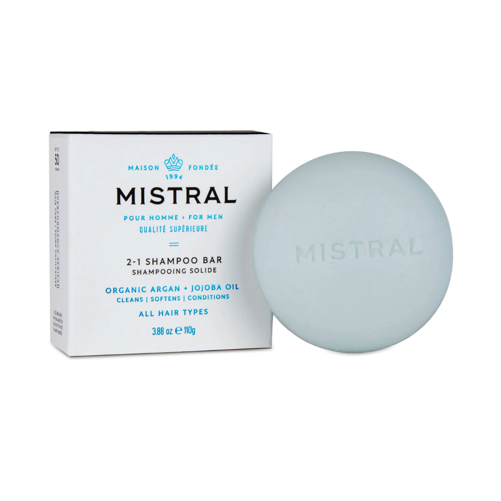 revolucion lifestyle - mens grooming, bath and body shop. Mistral 2-1 Solid Shampoo Bar 110g