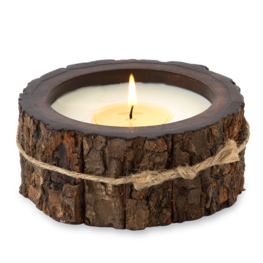 Himalayan Handmade Candles - Small Tree Bark - Campfire