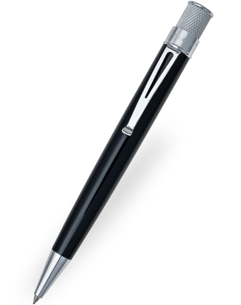 Retro 51 Tornado Retractable Black Rollerball Pen