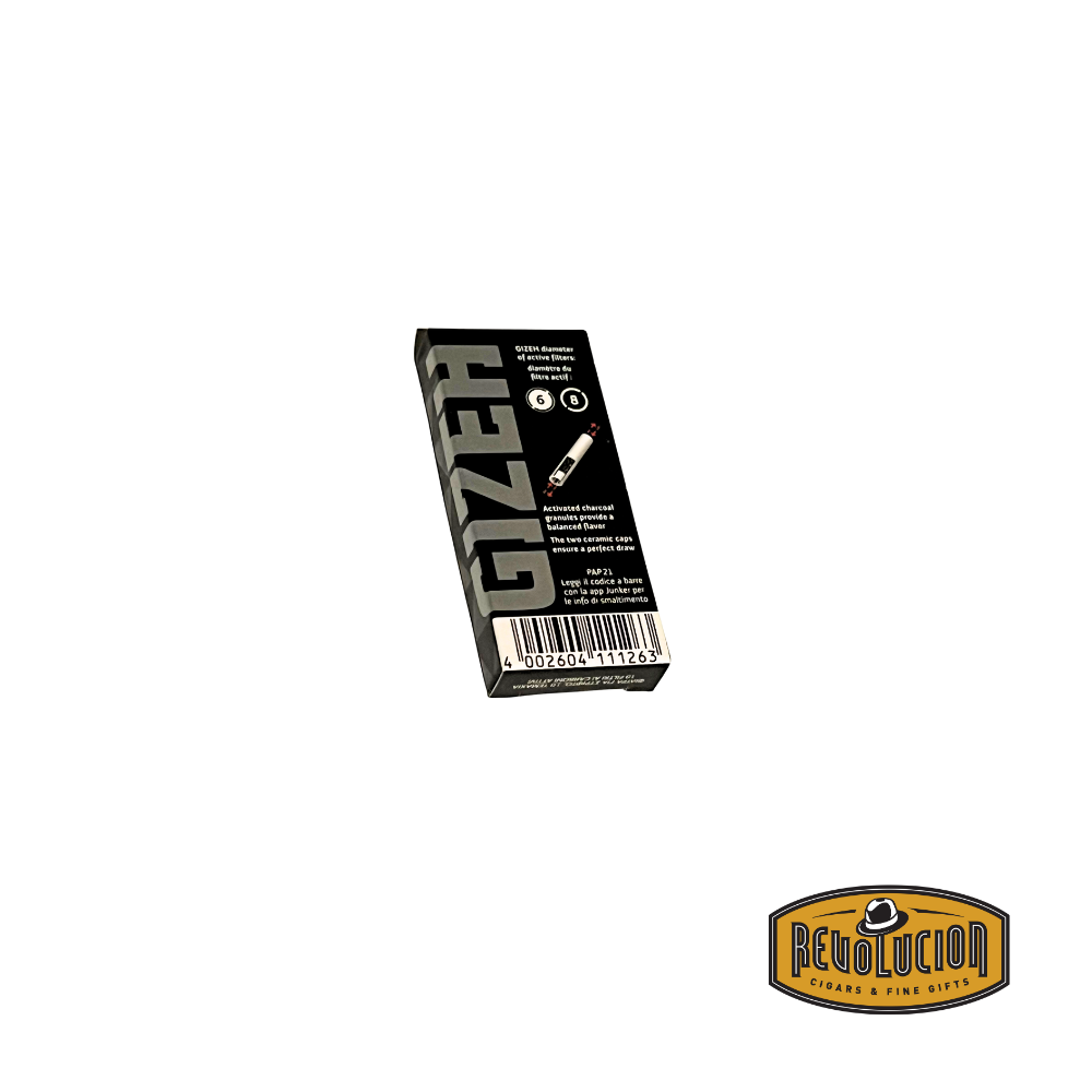 Filtres à charbon actif de noix de coco Gizeh Black 6 mm