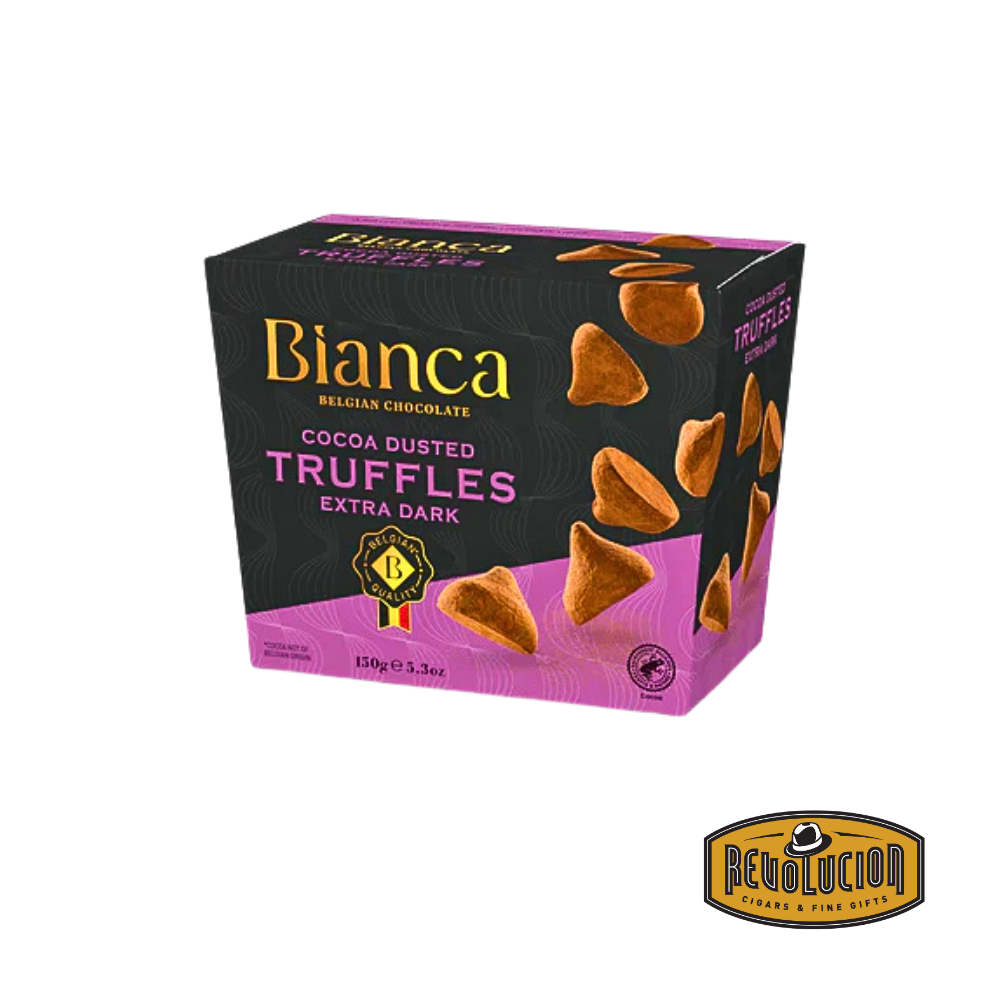 Truffes au chocolat noir saupoudrées de cacao Bianca
