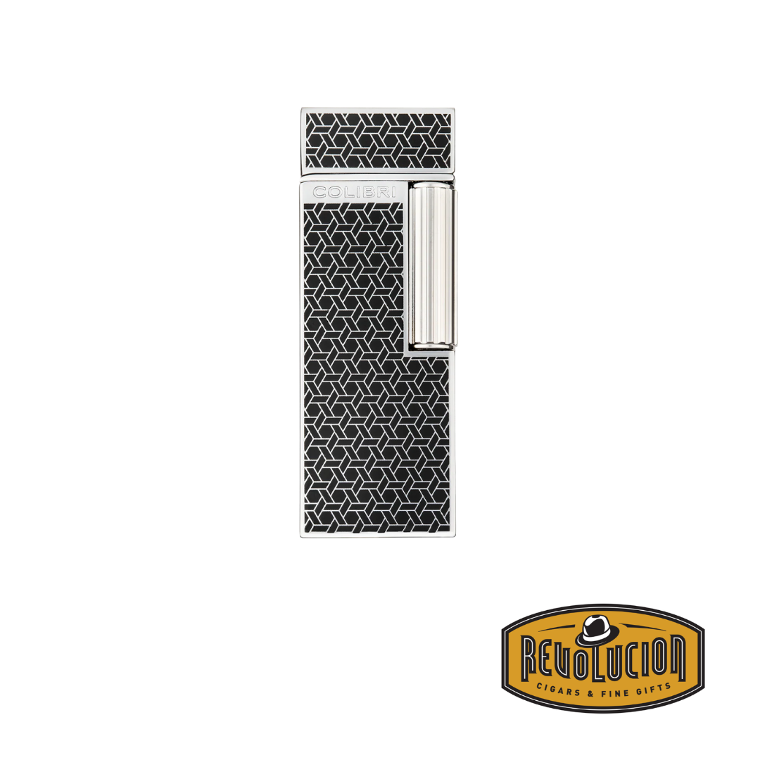 Colibri Chrome Patterned Continental Soft Flame Lighter