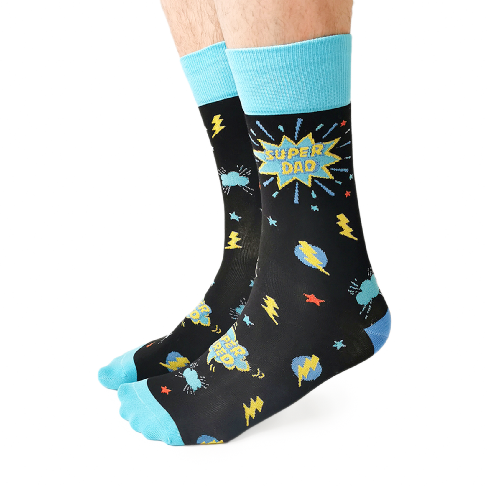 Uptown Calf Length Cotton Trendy Socks Super Dad