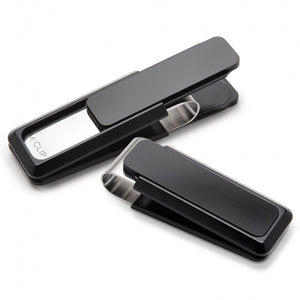 M-clip Ultralight Slide Black Solid Money Clip.  Revolucion Lifestyles Vancouver, mens tobacco and giftware store in Yaletown