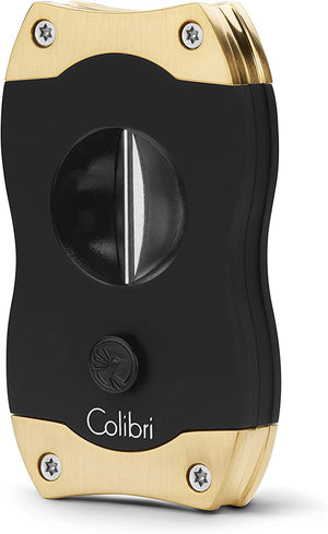 Colibri V-cut Stainless Steel Cigar Cutter - Black