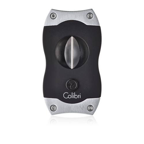 Colibri V-cut Stainless Steel Cigar Cutter - Black