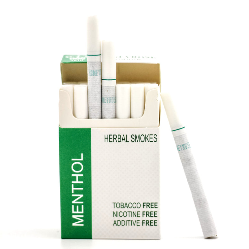 Honeyrose Menthol - Tobacco & Nicotine Free Herbal Cigarettes - Pack o ...