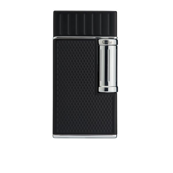 Briquet Colibri Julius à double flamme - Chrome noir