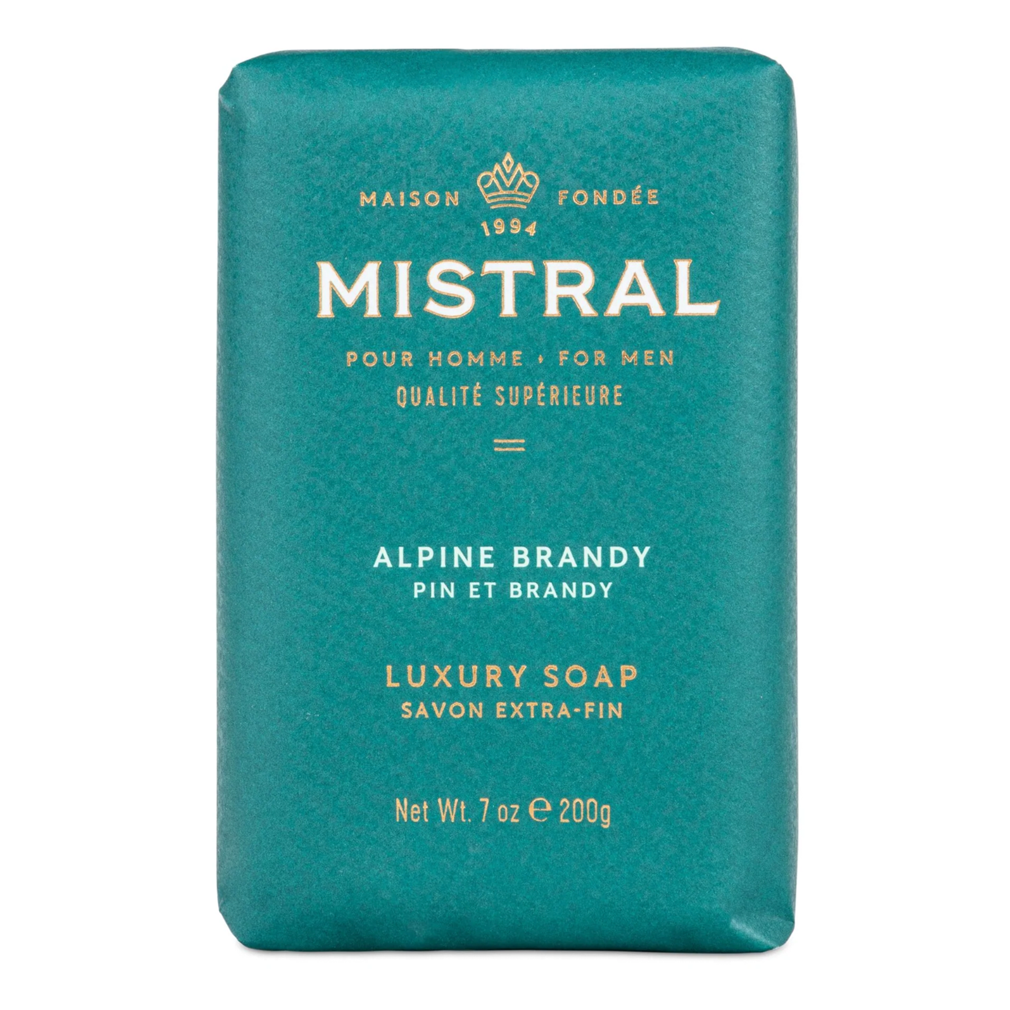 Mistral Men's Hydrating Soap Bar With Glycerine & Grapeseed Oil - 250g