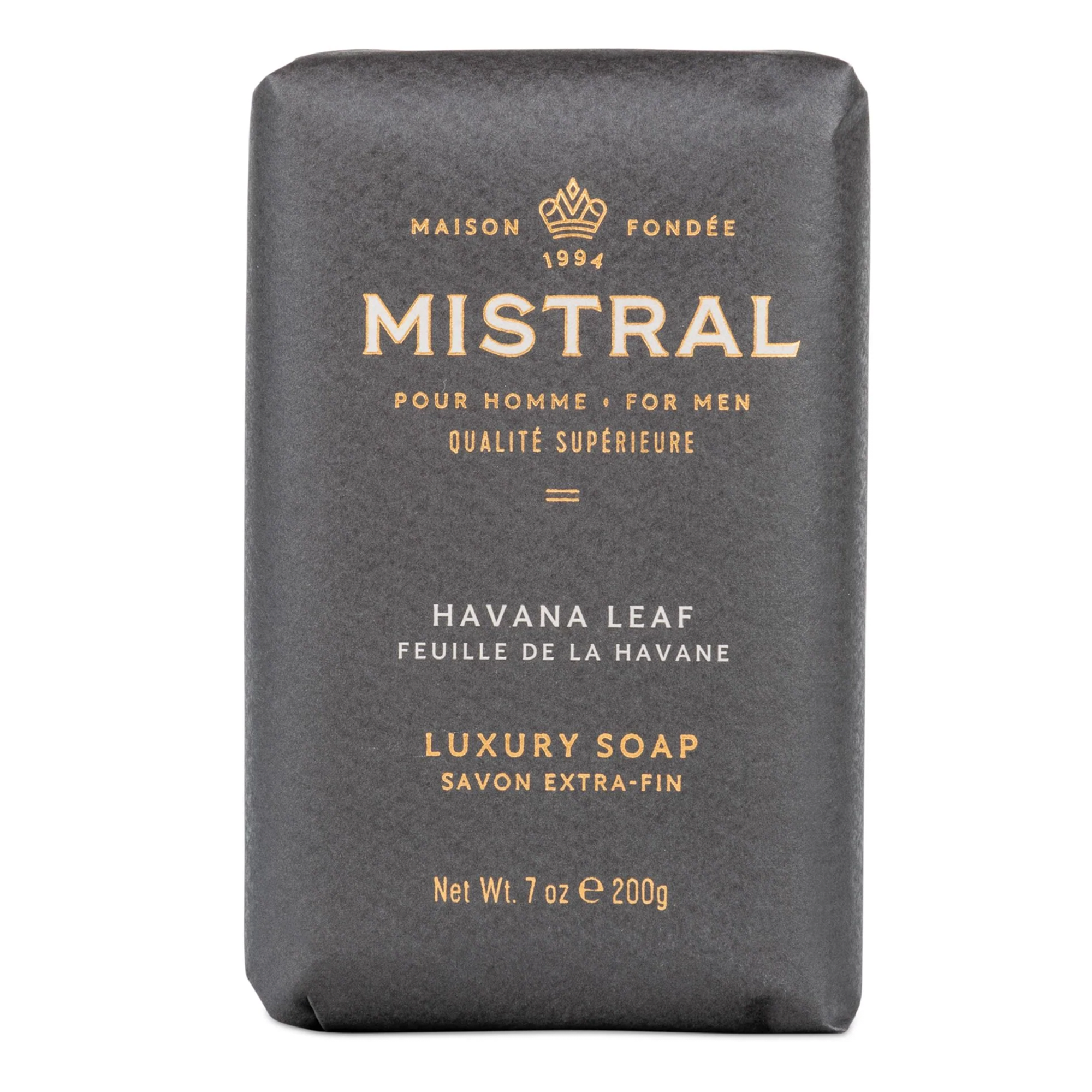 Mistral Men's Hydrating Soap Bar With Glycerine & Grapeseed Oil - 250g