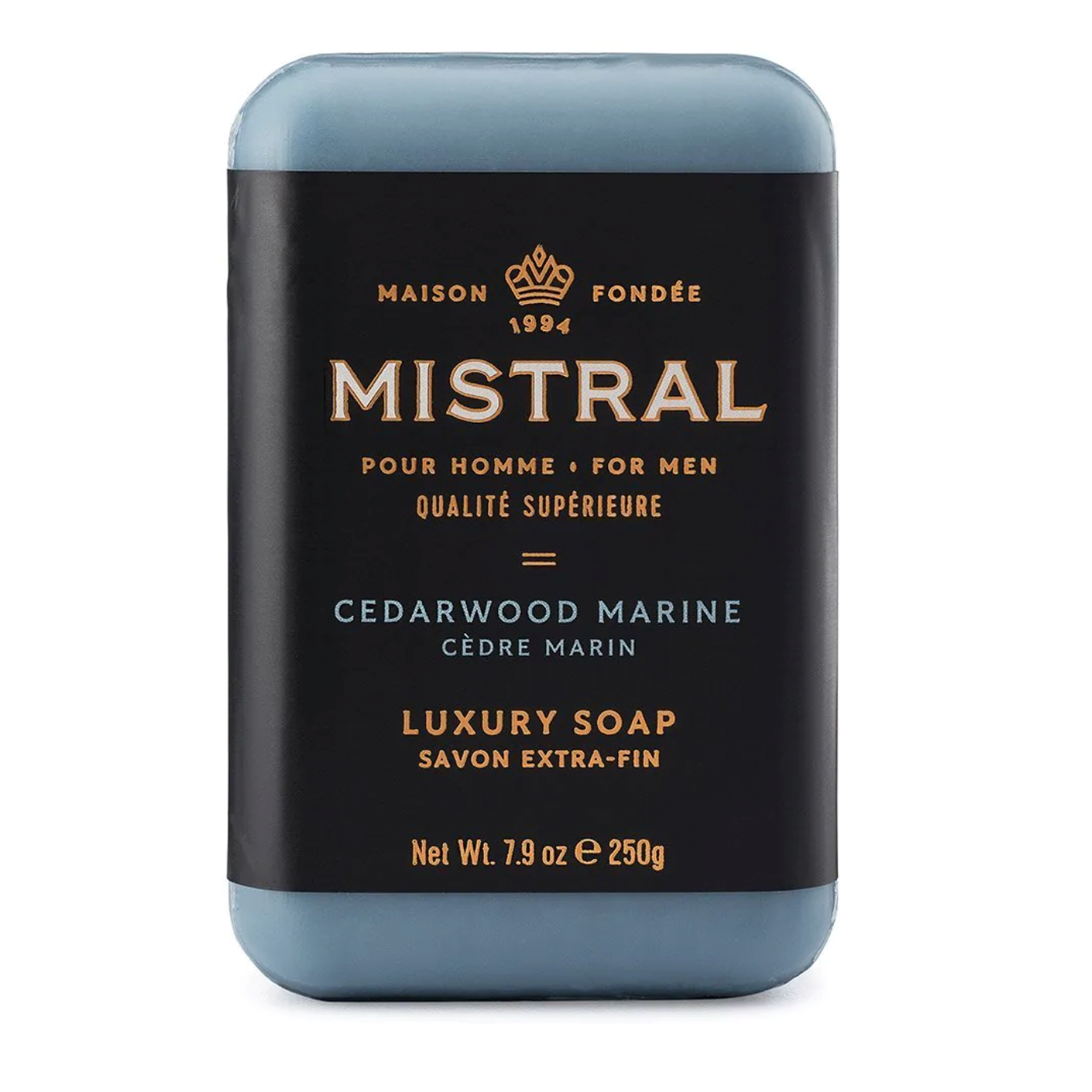 Mistral Men's Hydrating Soap Bar With Glycerine & Grapeseed Oil - 250g