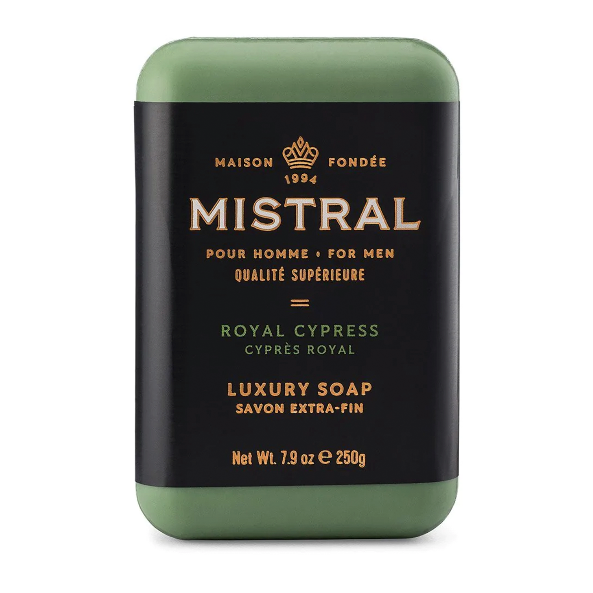 Mistral Men's Hydrating Soap Bar With Glycerine & Grapeseed Oil - 250g